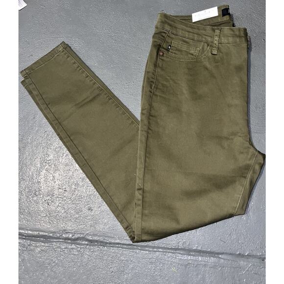 NWOT Judy Blue Los Angeles Skinny Fit Women’s Olive Green Pants Size 13/31 - Picture 2 of 8